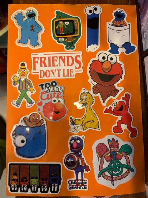 Sesame Street Stickers Hobbies And Toys Stationery And Craft Craft