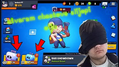 otvaramo chast ove u brawl stars u vezani očiju YouTube