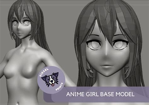 Obj File Anime Girl Body Base 👧 ・design To Download And 3d Print・cults