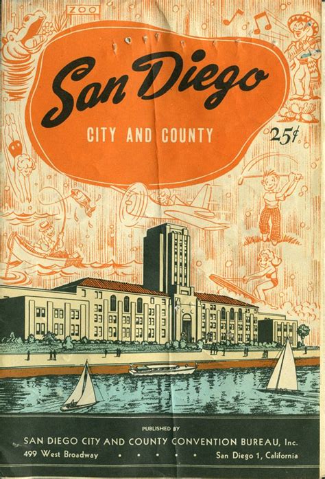 History San Diego Map Vintage Posters San Diego Travel