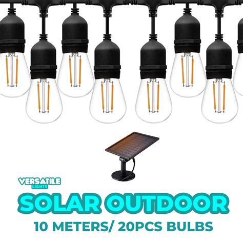 Versatile Lights Solar String Lights 20Bulbs 10 Meters | Patio Bistro ...