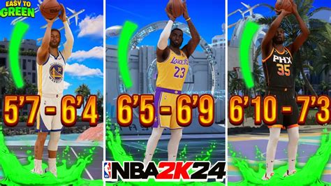 The BEST JUMPSHOTS For EVERY THREE POINT RATING HEIGHT In NBA 2K24