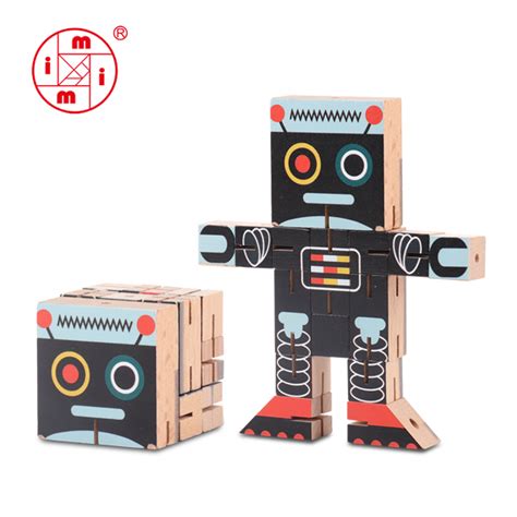 Block Of Wood Cube Robot Puzzle Toys Amazing Shape Cube Puzzle - Buy Cube Puzzle,Puzzle Toys ...