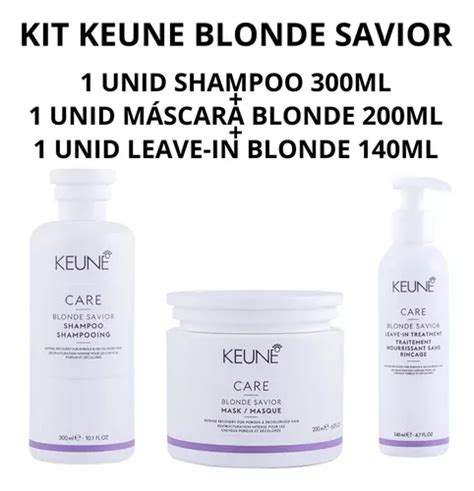 Kit Keune Blonde Savior Care S 300ml M 200ml Leave 140ml Parcelamento Sem Juros
