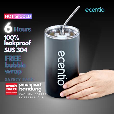 Jual ECENTIO Tumbler Minum Aesthetic Cangkir Portable Kopi Stainless