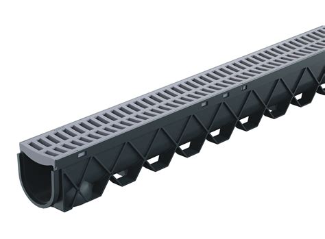 Storm Drain™ 3m Complete With Portland Grey Plastic Grate Reln