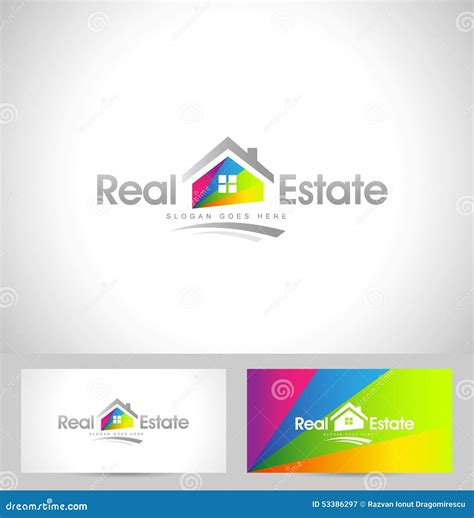 Insignia De Las Propiedades Inmobiliarias Ilustraci N Del Vector