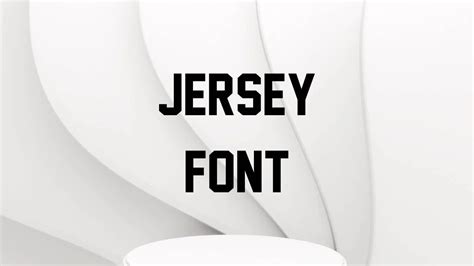 Jersey Font Free Download