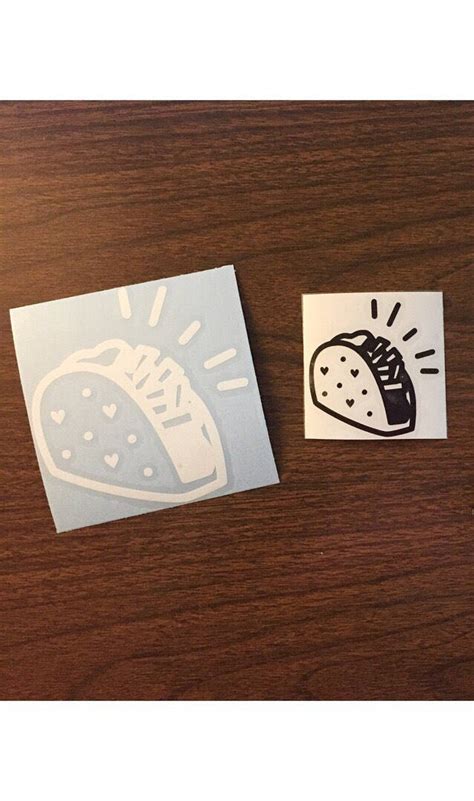 Taco Vinyl Decal Taco Decal Taco Sticker Taco Car Decal Etsy