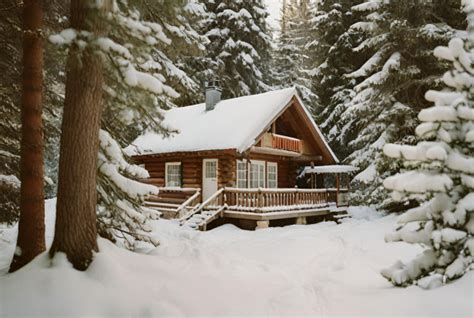 Winter Cabin In The Forest Free Stock Photo - Public Domain Pictures