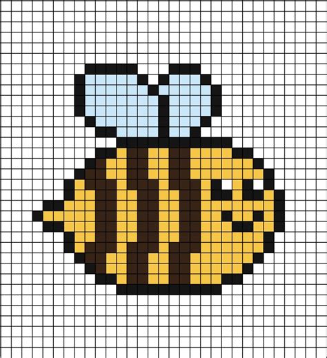 Cartoon Bee Pixel Art Pixel Art Pixel Art Pattern Pixel Art Grid