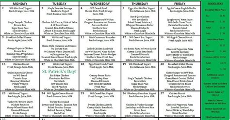 March 2015 Lunch Menu: CCSD High School | Community News ...