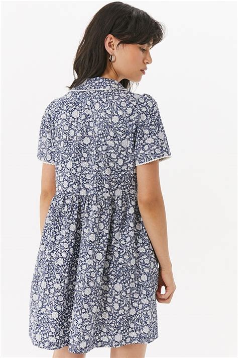 Urban Outfitters Archive Navy Floral Lottie Dress Urban Outfitters Uk