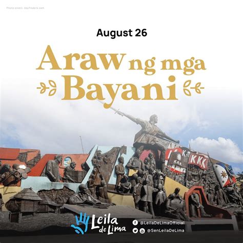 Agosto 26 – Araw ng mga Bayani – Philippine Canadian News.Com Linking ...