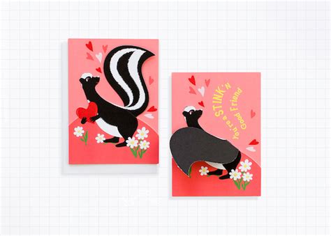 Kids Valentine Card Skunk Valentine Palentines Day Valentines Day