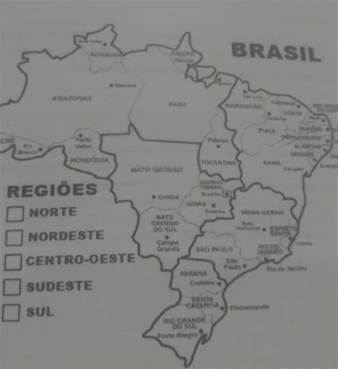 Pinte O Mapa De Acordo A Regionaliza O Proposta Pelo Ibge Responda