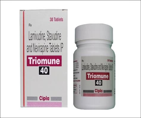 Triomune 40 Lamivudine Stavudine And Nevirapine Tablets IP At Rs 560