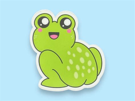 Kawaii Frog Butt Waterproof Sticker Fun Decal For Water Bottles