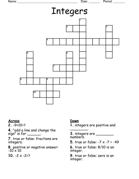 Integer Word Search Wordmint