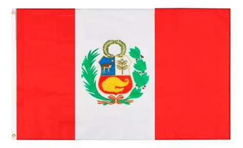 Bandera De Perú De Poliéster Medida De 90 X 150 Cm Meses Sin Interés