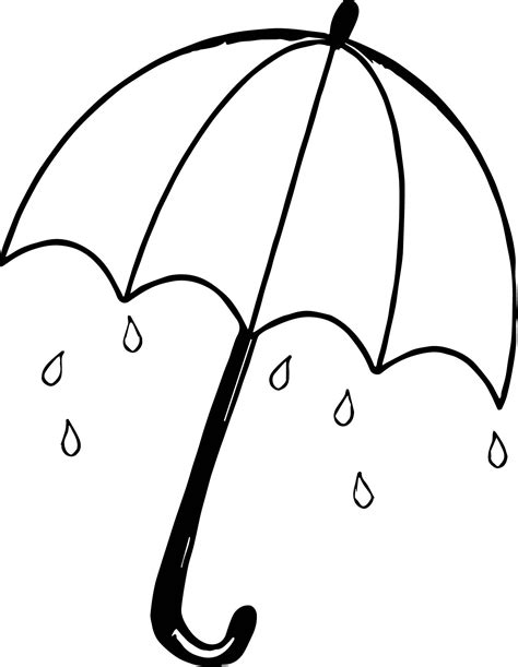 Umbrella Coloring Page April Shower Umbrella Coloring Page ...