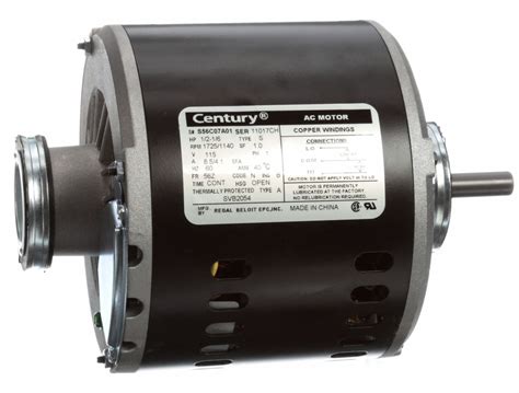 CENTURY Evaporative Cooler Motor 2 Speed 1 2 1 6 HP 1 725 1 140