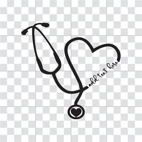 Nurse Stethoscope Svg Stethoscope With Heart Doctor Svg Medical Svg ...