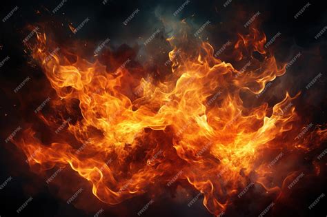 Premium Photo | Realistic fire background