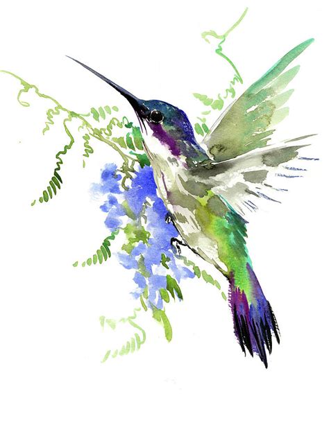 Hummingbird Painting By Suren Nersisyan Pixels