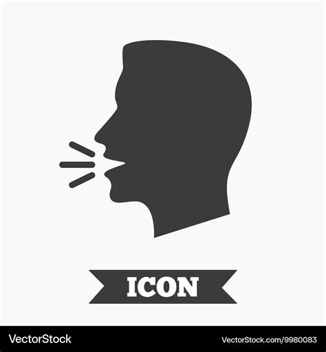 Talk Or Speak Icon Loud Noise Symbol Royalty Free Vector