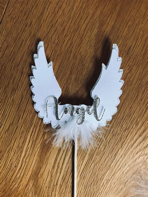 Angel Wings Cake Topper Wings Cake Topper Angel Cake Etsy Uk