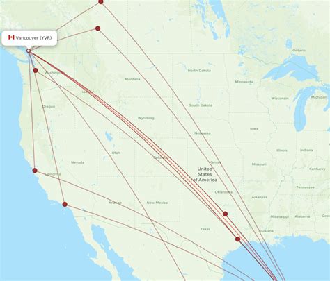 All Flight Routes From Vancouver To Cancun Yvr To Cun Flight Routes