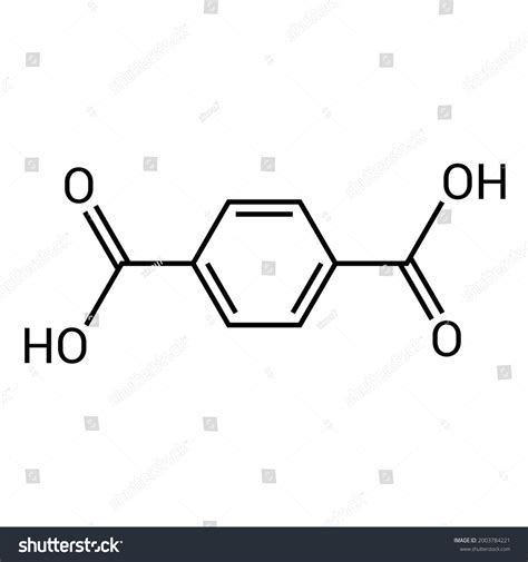 Chemical Structure Terephthalic Acid C8h6o4 Stock Vector Royalty Free 2003784221 Shutterstock