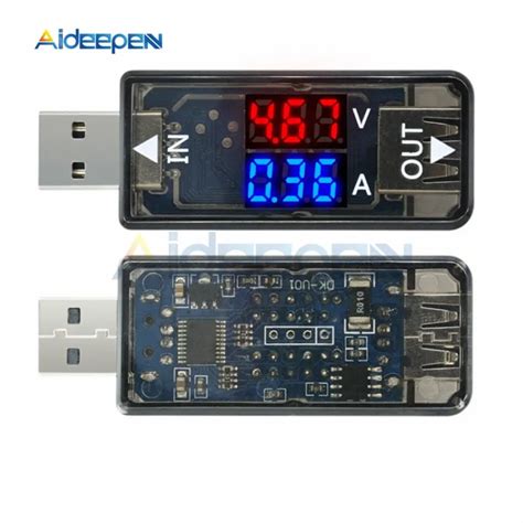 Dc V Red Blue Dual Usb Current Voltage Charging Detector Tester