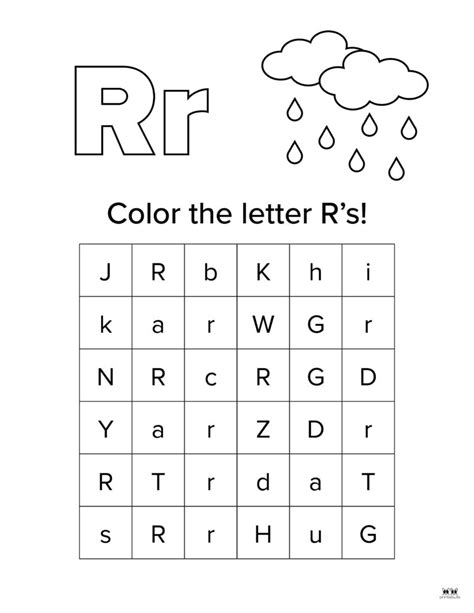 Letter R Worksheets Alphabet Series Easy Peasy Learners