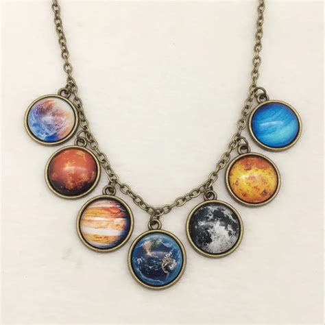 1pcs Solar System Necklace Planet Necklaceuniverse Necklacegalaxy