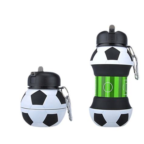 Outdoor Football Collapsible Silicone Water Bottle - Water Bottle Manufacturer