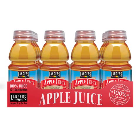 12pk 10oz Apple Juice Langer Juice Company