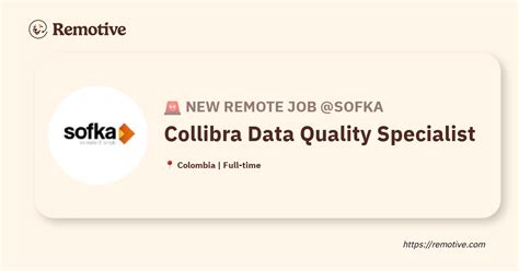 [Hiring] Collibra Data Quality Specialist @Sofka