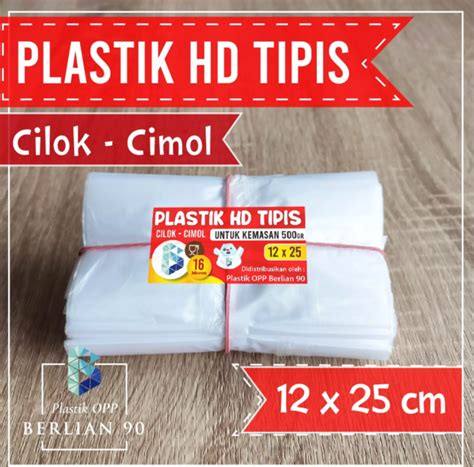 500 Gr Plastik Hd Tipis 12x25 Cm Bungkus Makanan Plastik Anti Panas