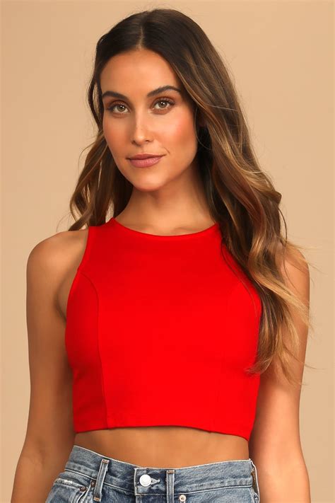 Red Crop Top