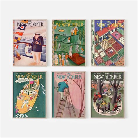 The New Yorker Magazin Cover Poster Set Von The New Yorker Etsy De