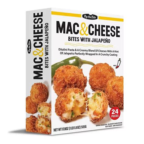 By The Bite Mac And Cheese Bites With Jalapeno Frozen 24 Ct Sam S Club