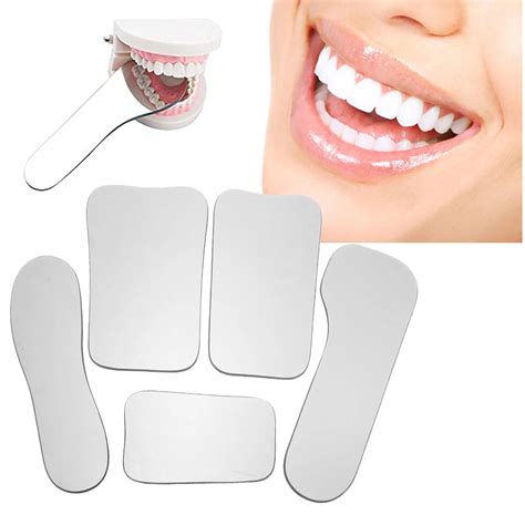 Set Sided Rhodium Glass Dental Mirrors Orthodontic Intraoral