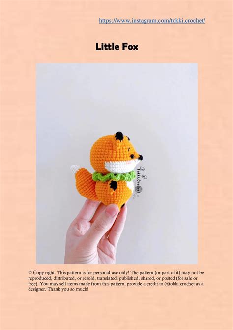 little fox crochet pattern