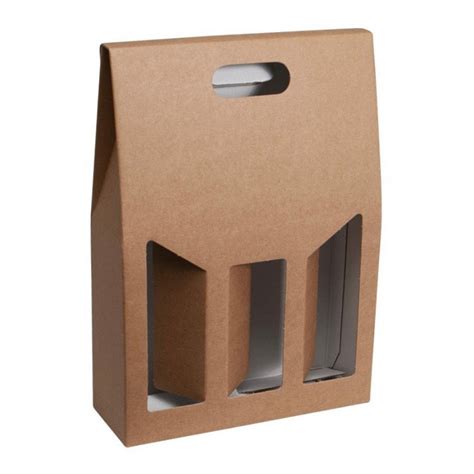 Coffret Bouteilles En Carton Couleur Kraft