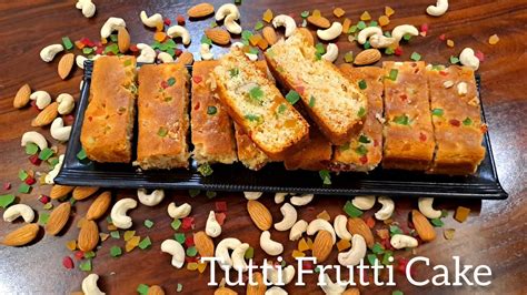 Eggless Tutti Frutti Cake Special Dry Fruit Cake Recipe How To Make