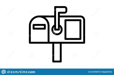 Letter In Mailbox Icon Outline Letter In Mailbox Vector Icon For Web