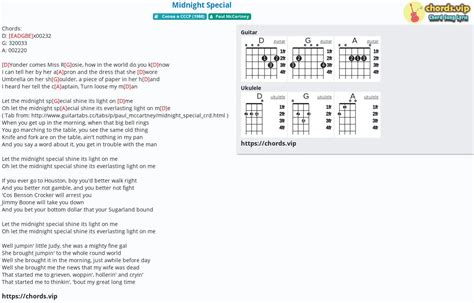 Chord Midnight Special Paul Mccartney Tab Song Lyric Sheet Guitar Ukulele Chordsvip