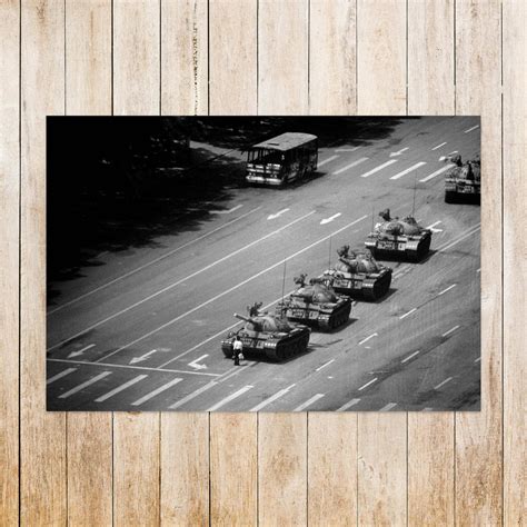 The Tank Man Iconic Tank Man Photo Tiananmen Square Tank Etsy